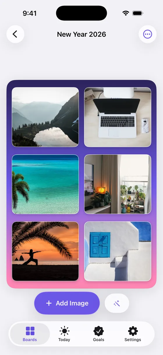 The Wishframe collage editor