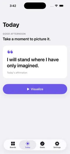 Wishframe daily affirmation