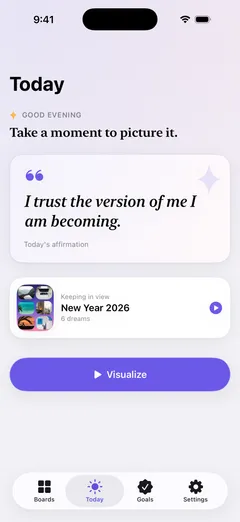 Wishframe daily affirmation