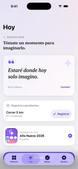 La afirmación de hoy en Wishframe